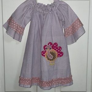 Lavender striped turkey dress